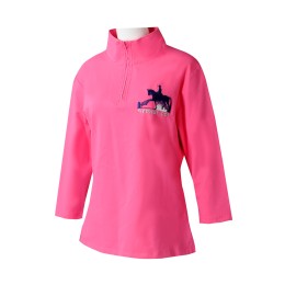 P1288 mass-customized long sleeve net color Polo shirt custom half chest zipper collar embroidered Polo shirt Polo shirt manufacturer Australian equestrian school pink P1288 mass-customized long sleeve net color Polo shirt custom half chest zipper collar embroidered Polo shirt Polo shirt manufacturer Australian equestrian school pink